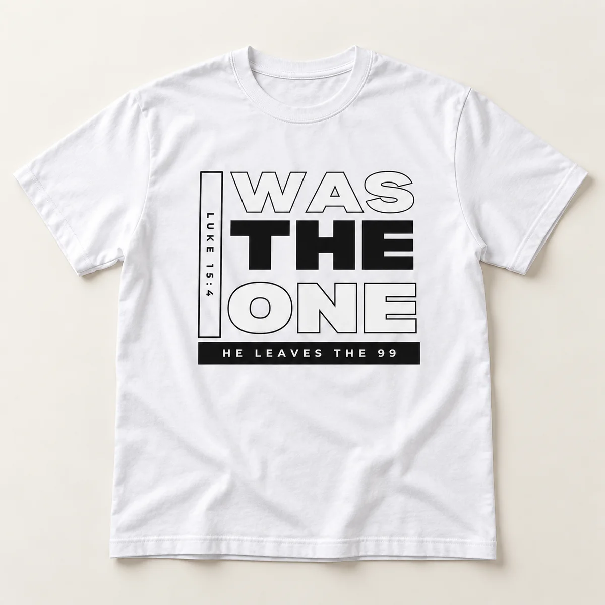 I Was the One — white T-shirt — product visualization