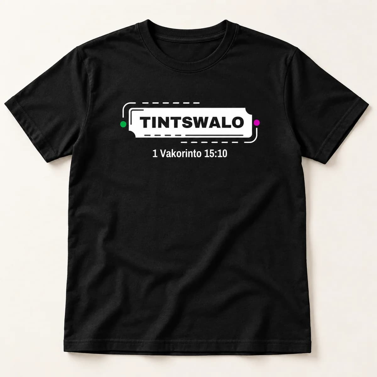 Tintswalo — black T-shirt — product visualization