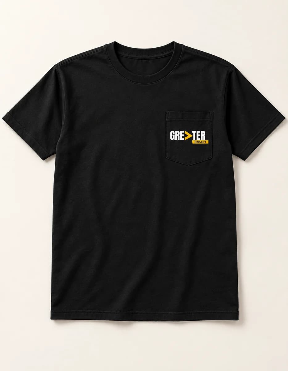 Greater Impact — Understated pocket T-shirt — product visualization
