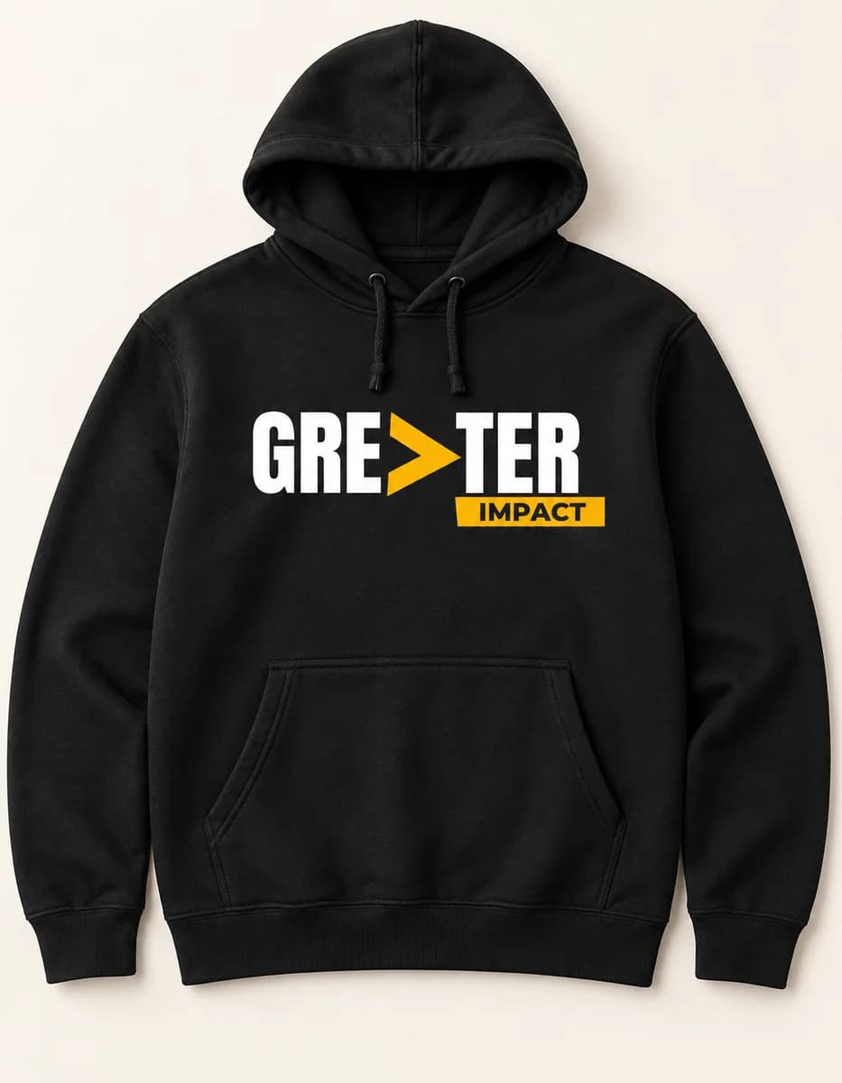 Greater Impact — Signature pullover hoodie — product visualization