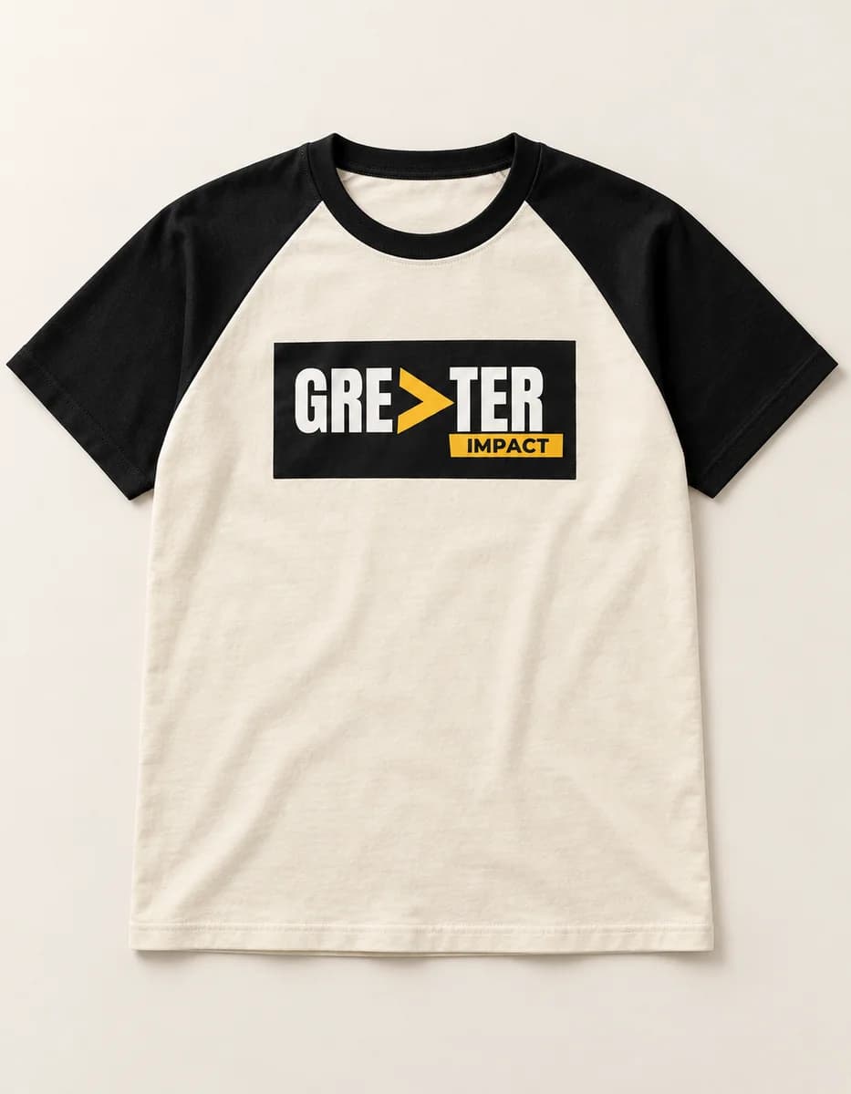 Greater Impact — Raglan contrast T-shirt — product visualization