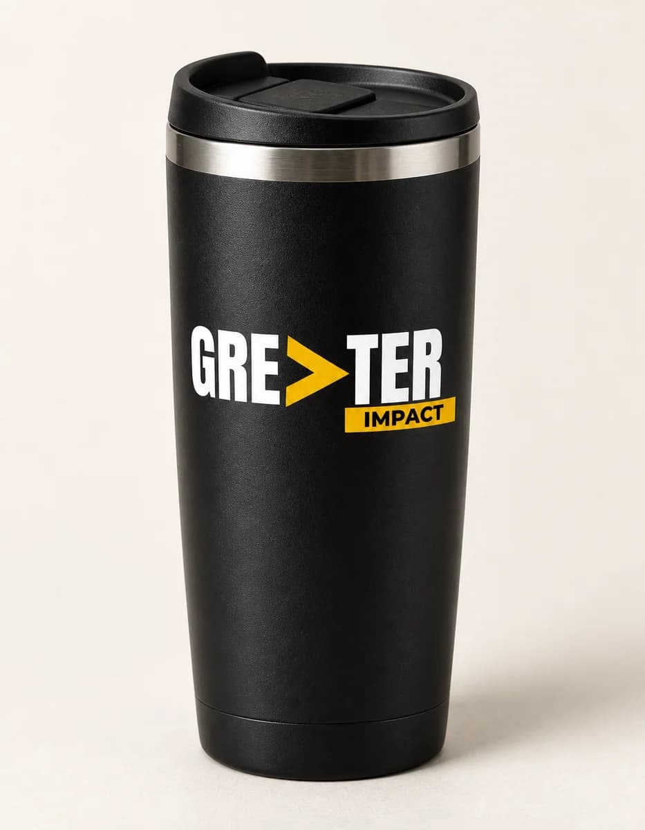 Greater Impact — Travel tumbler — product visualization