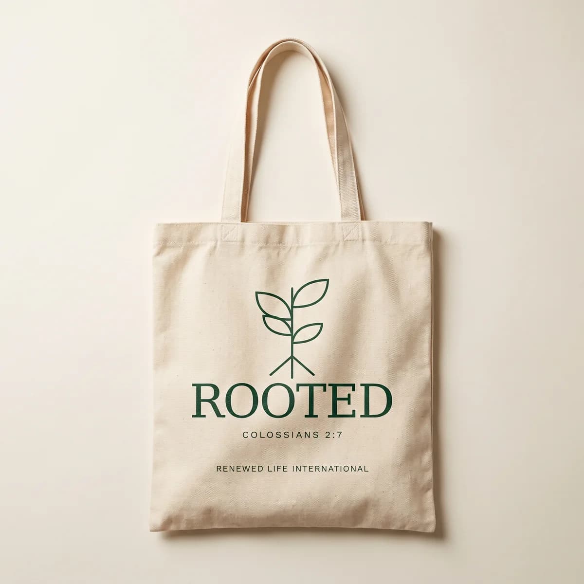 Rooted tote — product visualization