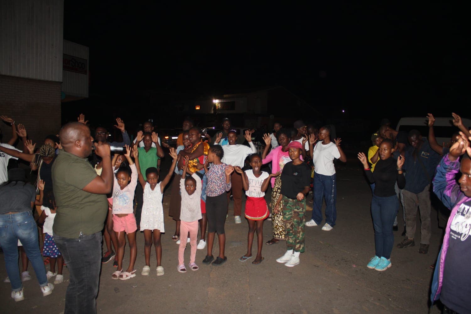 Renewed Life members engaged in evangelism in the community.